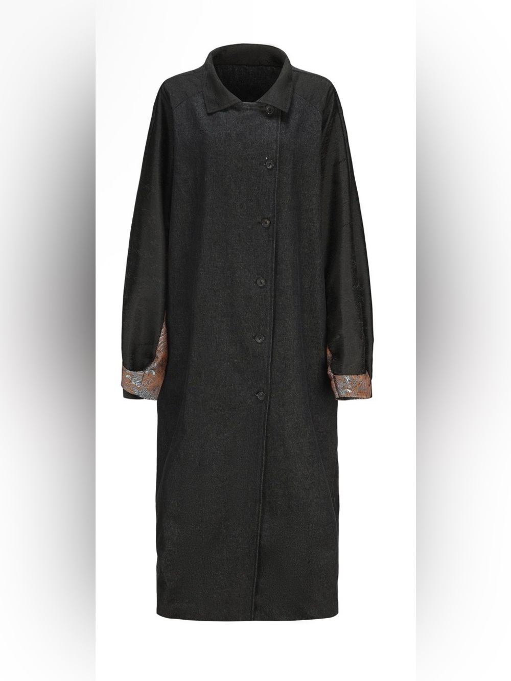 DAWANG New York Li Patch Collar Oversized Coat